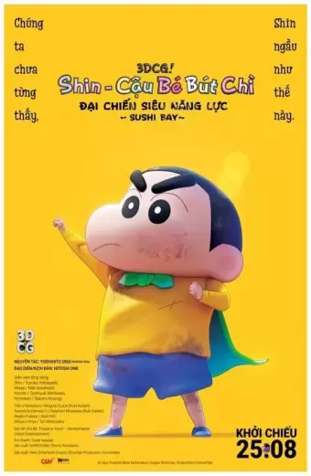 Coi phim Shin Cậu Bé Bút Chì: Đại Chiến Siêu Năng Lực Sushi Bay HD Vietsub (New Dimension! Crayon Shinchan the Movie: Battle of Supernatural Powers ~Flying Sushi~)